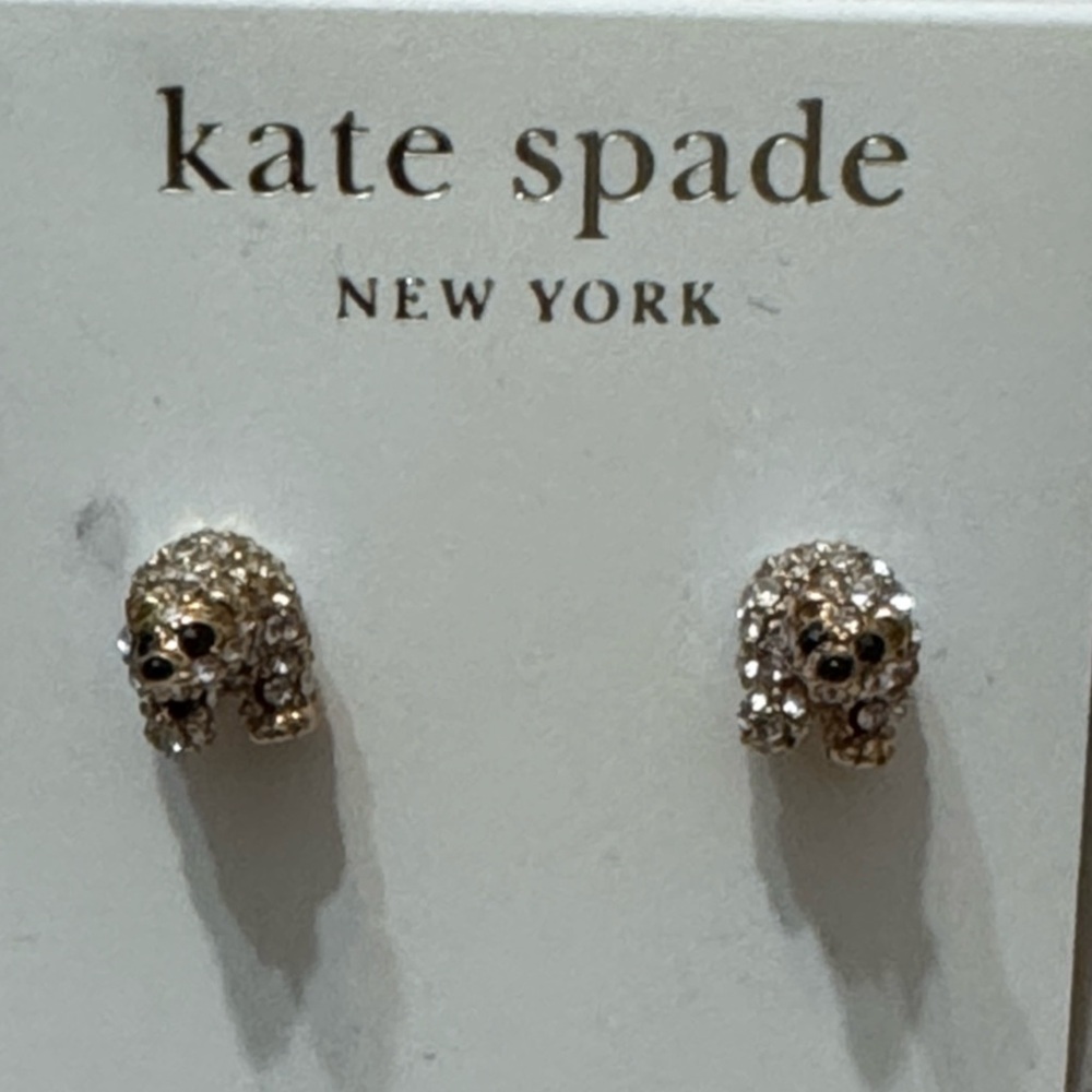 Kate Spade Gold and Silver polar bear Studs